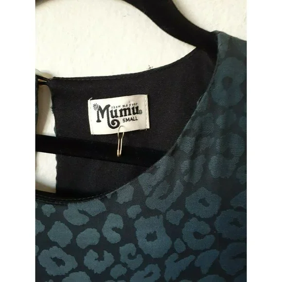 Show Me Your MuMu Jenner Dress Cheetah animal print Charcoal Gray slinky Size Sm - Picture 3 of 6